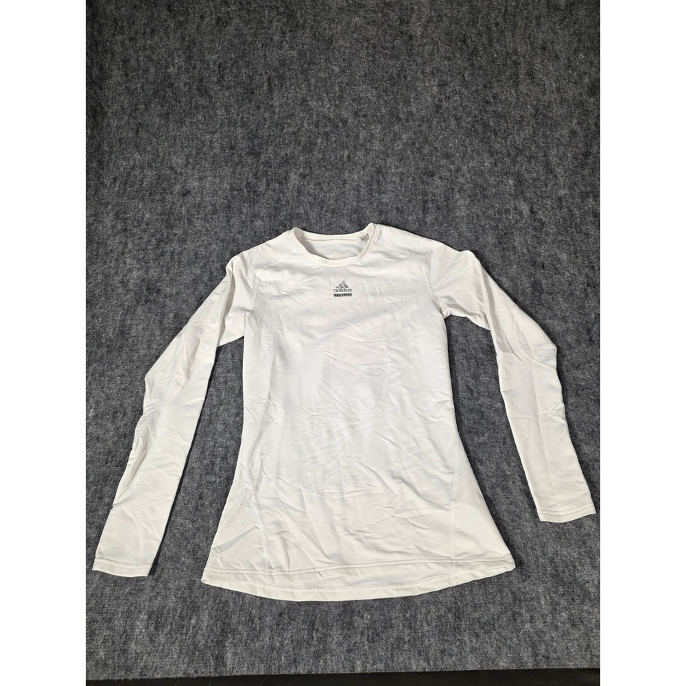 Adidas Techfit Shirt Mens Medium White Long Sleeve Compression Base Layer P92252